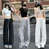 Pantalones de Chándal con Dobladillo Curvo Modelo Nuevo 2026, Diseño de Plátano, Pantalones de Pierna Ancha Caídos, Estilo Miu Miu, Pantalones Casuales de Encaje para Mujer Coreanos