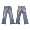 Jeans Casuales de Pierna Recta Resistentes con Acabado Desgastado y Pintura en Spray, Estilo Americano Trendy, de Gallery Dept