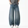Jeans Casuales de Pierna Ancha Estilo Americano High Street Sueltos para Hombre Verano 2026 Marca de Tendencia