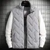 Colete de algodão masculino colete moderno 2023 novo outono e inverno roupa quente cor sólida colete de trabalho masculino