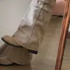Hebilla de Cinturón Vintage Zapatos de Bota Melard Plisados para Mujer 2026 Nuevo Estilo de Verano Botas Holgadas Botas de Caña Alta para Montar