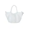Bolsa de Cesta de Mão Plissada Estilo Coreano Feminina Vintage Versátil Couro Macio Texturizado Bolsa de Ombro ou Axila Bolsa Transversal Simples de Estilista