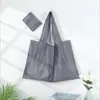 [Entrega Directa del Fabricante] Bolsa de Compras Pequeña Tela Oxford 210D Plegable Bolso de Hombro Gran Capacidad Bolsa para Compras de Supermercado Ligero