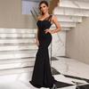 Vestido de noche elegante, ajustado, largo, sin mangas, color sólido, para comercio exterior transfronterizo, 2022