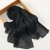 Bufanda larga de seda para mujer con borde dorado en cadena, versátil multicolor de verano para protección solar