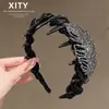 Diadema de alta gama estilo Espiga de Trigo Brillante con Dientes Antideslizante Elegante Versátil Control de Cabello Suelto Accesorio para el Cabello