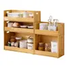Prateleira de Armazenamento para Mesa Plástico Rattan Combinação Empilhável Organizador Household Multifuncional Cozinha Armazenamento Porta Copos