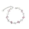 Princesa Fugitiva Flor Rosa Pedras Preciosas Pulseira Luxo Leve Pulseira de Alta Qualidade Doce Menina Moda de Nicho Joias