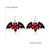 Joias Transfronteiriças Europeias e Americanas Criativas Acrílico Cravejado com Diamantes Morcego Wansheng Morcego Vermelho Escuro Brincos de Desenho Animado Brincos Joias para Mulheres