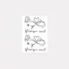 Pegatinas de Tatuaje Anillo Mobius Mariposa Nuevo Amor Transfronterizo de Gama Alta Nicho Simple Pequeño Fresco