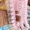 Xadrez Melancia Renda Decoração de Renda Acessórios para Vestuário Embalagem Artesanal Material DIY Atacado Plissado Camada Dupla Fungo