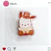 Familia Sanrio Kuromi Acrílico Dibujo Animado Clip de PP Estudiante Multifuncional Vertical Papel de Examen Archivo Clip para Notas