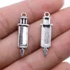30x 8mm 1.3g multicolor comercio exterior aleación de zinc accesorios para joyería artículos de uso diario colgante de jeringa