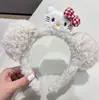 Tiara de Orelhas de Coelho de Desenho Animado de Pelúcia para Crianças, Adereço de Cabeça Fofo para Tirar Fotos para Meninas, Tiara de Acessórios de Cabelo para Festa de Feriado