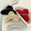 Grampo de Cabelo de Pelúcia Cruzado para Outono e Inverno para Mulheres, Grampo de Cabelo para a Parte de Trás da Cabeça, Presilha Tubarão, Simples Elegante, Grampo de Cabelo Versátil