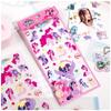 Pegatina de Transferencia Pony Polly Original Autorizada Shanle Decoración Linda de Dibujos Animados Lavable Extraíble Pegatina para Niños Niñas