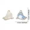 Nuevos Colgantes Esmaltados de Tiburón y Tortuga de la Serie Oceánica Accesorios de Joyería de Aleación de Dibujos Animados para Bricolaje Colgantes Populares de Venta Transfronteriza