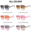 Gafas de Sol Degradadas sin Marco con Borde Cortado, Gafas de Sol de Moda de Alta Definición, Protección Solar, Protección Ultravioleta, Gafas de Sol para Conducir