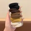 Elásticos de Borracha Universais em Caixa para Crianças e Adultos, Prendedores de Cabelo Coloridos Macaron para Rabo de Cavalo Alto, Alta Elasticidade, Não Puxam o Cabelo, Argolas de Cabelo