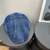 Gorra de Vaquero Lavado Estilo Primavera y Verano, Estilo Retro Japonés, Boina Adelgazante, Gorra de Artista para Cabeza Grande de Uso Inverso