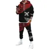 2023 comercio exterior 3D digital XX cara sonriente estampado traje sudadera estampado ropa deportiva para hombre