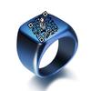 Venta al por mayor del fabricante Anillo liso cuadrado de 18 mm Acero inoxidable Anillo de pago con código QR Anillo de moda
