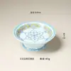 Plato pequeño de porcelana azul y blanca para frutas, soporte para tetera, portavasos de té, accesorios de cerámica para té de uso doméstico, bandeja para bocadillos de té