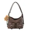 Mochila Retro Súper Popular para Mujer Invierno 2025 Nueva Bolsa de Hombro de Nicho para Viajar de Forma Cotidiana Bolso Cruzado Casual de Gran Capacidad