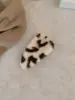 Pinza para el pelo de hilo con estampado de leopardo de moda Clip lateral simple para celebridades de Internet Ins Pinza para el pelo Clip para flequillo de niña Accesorio para el pelo