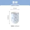 Jingdezhen hogar Tazón de arroz individual tazón para fideos tazón grande para sopa vajilla de cerámica bajo esmalte línea japonesa tangcao juego de plato tazón