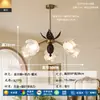 Nova Luminária Medieval em Forma de Pétala Inspirada no Zen Chinês com Estética da Dinastia Song, Luminária de Quarto Principal Estilo Francês de Designer, Iluminação Vintage para Sala de Jantar