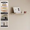 Estante de Pared para Sala de Estar, Estante de Almacenamiento de Madera Maciza, Estilo Madera Natural, Barra de Comedor, Estante Decorativo Multicapa, Portavasos, Panel Divisor