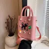 Bolsa Eva de Gelatina Pode Ser Acessórios DIY, Bolsa com Furos, Bolsa Fofa para Férias de Verão na Praia, Bolsa de Mão Simples para Mulheres, Versátil