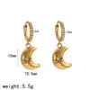 Brincos de Aço Inoxidável com Zircônia em Formato de Gota Geométrica e Coração, Personalidade Feminina, Brincos Versáteis de Aço Titânio Cravejados com Diamantes