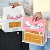 Padaria Saco para Embalagem de Torrada Saco para Torrada Caixa para Bolo Cortado Sobremesa Sacola de Mão Embalagem para Levar Atacado Comercial