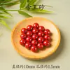 Cuentas sueltas de cinabrio púrpura natural de alta pureza, cinabrio imperial para materiales de pulseras hechas a mano DIY, venta al por mayor de cuentas redondas de cinabrio