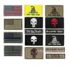 Traje Castigador Transfronterizo Parche de Tela con Banderas Americanas Bordadas de Velcro Insignia de Moral Brazalete Parche de Calavera Parche