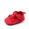 Zapatos nuevos para bebé con detalle de lazo y encaje, con cierre de velcro, suela de goma para agarre y diseño transpirable, perfectos para aprender a caminar