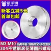 Tuerca de Acero Inoxidable 304 Girada a Mano con Cabeza Plana Ampliada, Patrón Moleteado, Tuerca Delgada Ajustable, Tapa de Tornillo M3M4M5M6M8M10