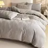 Juego de ropa de cama de cuatro piezas jacquard de algodón puro Clase A sábana 100% algodón puro funda de edredón juego de tres piezas ropa de cama ropa de cama estilo falda de cama