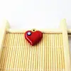 En Stock Nuevo Colgante Corazón Gota de Aceite de Acero Inoxidable y Oro de 18K Colgante Ojo del Diablo Aretes de Corazón Melocotón de Moda DIY