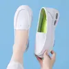 Zapatos de Enfermera en Stock para Mujer, Otoño, Suela Blanda, Transpirables, Antideslizantes, Cuero Genuino, Negros, Zapatos de Trabajo Médicos, Comercio Exterior Transfronterizo, Dropshipping de Una Pieza