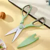 Tesoura de Cozinha de Aço Inoxidável, Tesoura Multifuncional Doméstica para Matar Peixe e Churrasco, Tesoura Potente para Ossos de Frango, Logotipo Colorido Personalizado