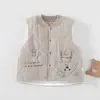 Chaleco acolchado para bebé con relleno de algodón para protección de barriga y espalda, Otoño e Invierno, Bebé Unisex, 160g, Chaleco acolchado sin mangas para niños, Acolchado de algodón para mantener el calor