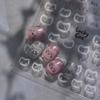 Tomoni Calcomanías para Uñas Delgadas y Resistentes Populares Súper Lindas Calcomanías para Uñas Gato Guiñando Expresión Pequeña Calcomanías Creativas