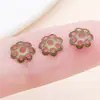 6/8mm Cinco Cores Ferro Liso Flor Oca Tampas Espaçadores de Contas Pulseira DIY Feita à Mão Acessórios de Joias