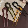 Elegante Pasador de Acrílico en Forma de U para Mujer, Adecuado para Peinados de Moño, Nuevo Accesorio para el Cabello Estilo Chino