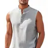 Primavera e Verão 2025 Nova Camisa Básica Masculina sem Mangas Amazon Europeia e Americana Casual para Uso Externo Masculino Colete Masculino