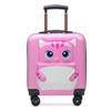 Maleta Trolley de 18 Pulgadas de Dibujos Animados 3D con Cremallera, Equipaje de Mano Pequeño con Gráficos y Texto Imprimibles, Maleta de Viaje con Ruedas Giratorias