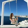 AliExpress Suéter de Punto Versátil con Bloques de Color para Mujer Moda Primavera y Otoño, Suave y Amigable con la Piel Top Diario para Ir al Trabajo, En Stock
